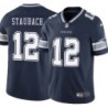 Cowboys #12 Roger Staubach Vapor Limited Jersey -Navy