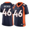 Aaron Brewer #46 Broncos Navy Jersey