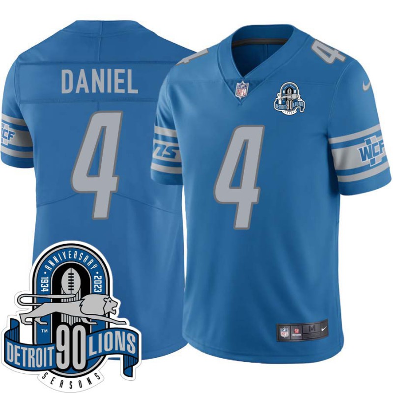 Lions #4 Chase Daniel 1934-2023 90 Seasons Anniversary Patch Jersey -Blue Lions #4 Chase Daniel 1934-2023 90 Seasons Anniversary Patch Jersey -Blue