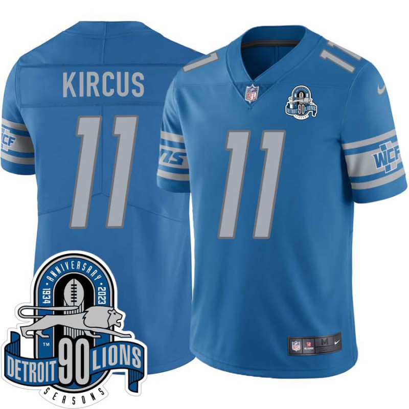 Lions #11 David Kircus 1934-2023 90 Seasons Anniversary Patch Jersey -Blue Lions #11 David Kircus 1934-2023 90 Seasons Anniversary Patch Jersey -Blue