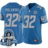 Lions #32 John Polanski 1934-2023 90 Seasons Anniversary Patch Jersey -Blue