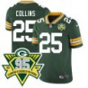 Packers #25 Patrick Collins 1919-2023 95 Year ANNI Patch Jersey -Green