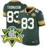 Packers #83 Jeff Thomason 1919-2023 95 Year ANNI Patch Jersey -Green