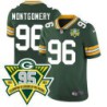 Packers #96 Mike Montgomery 1919-2023 95 Year ANNI Patch Jersey -Green