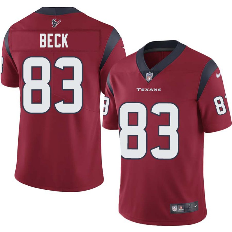 Andrew Beck #83 Texans Stitched Red Jersey