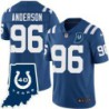 Colts #96 Henry Anderson 40 Years ANNI Jersey -Blue