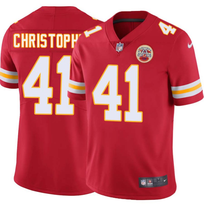 Herb Christopher #41 Chiefs Football Red Jersey Herb Christopher #41 Chiefs Football Red Jersey