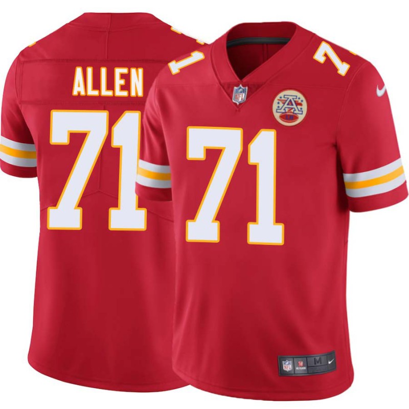 Jeff Allen #71 Chiefs Football Red Jersey Jeff Allen #71 Chiefs Football Red Jersey