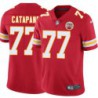 Mike Catapano #77 Chiefs Football Red Jersey