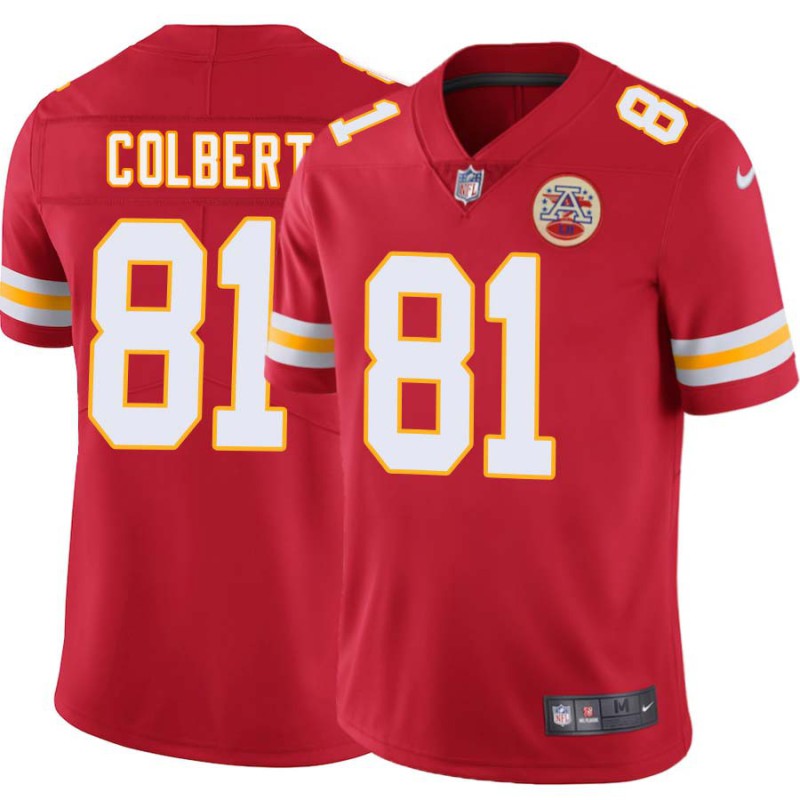 Darrell Colbert #81 Chiefs Football Red Jersey Darrell Colbert #81 Chiefs Football Red Jersey