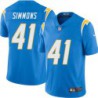Chargers #41 King Simmons BOLT UP Powder Blue Jersey