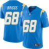 Chargers #68 Bob Briggs BOLT UP Powder Blue Jersey