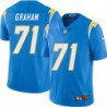 Chargers #71 DeMingo Graham BOLT UP Powder Blue Jersey