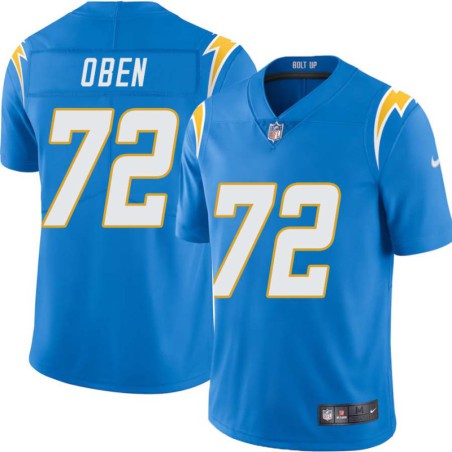 Chargers #72 Roman Oben BOLT UP Powder Blue Jersey