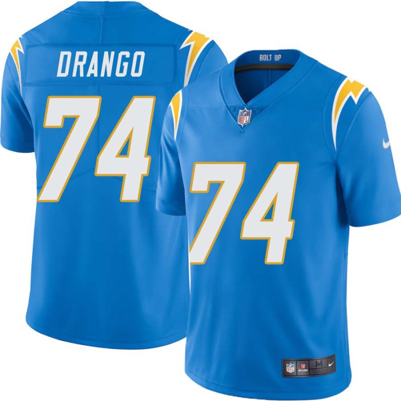 Chargers #74 Spencer Drango BOLT UP Powder Blue Jersey