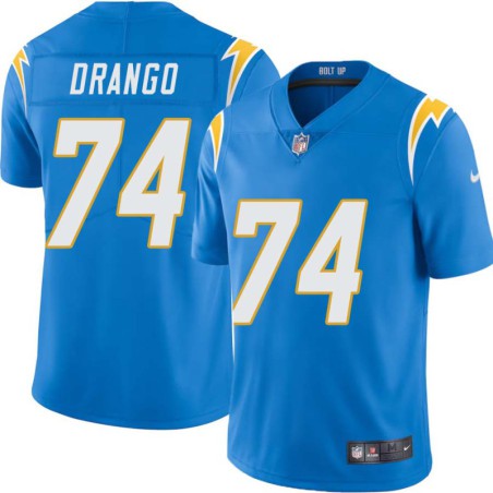 Chargers #74 Spencer Drango BOLT UP Powder Blue Jersey