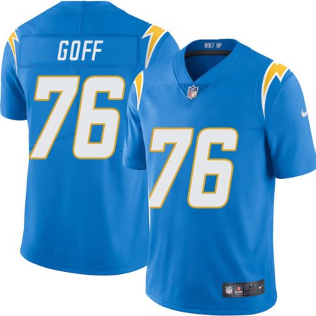 Chargers #76 Willard Goff BOLT UP Powder Blue Jersey