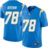 Chargers #78 Robert Brown BOLT UP Powder Blue Jersey