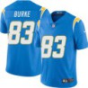 Chargers #83 John Burke BOLT UP Powder Blue Jersey
