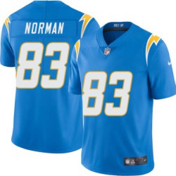 Chargers #83 Josh Norman BOLT UP Powder Blue Jersey