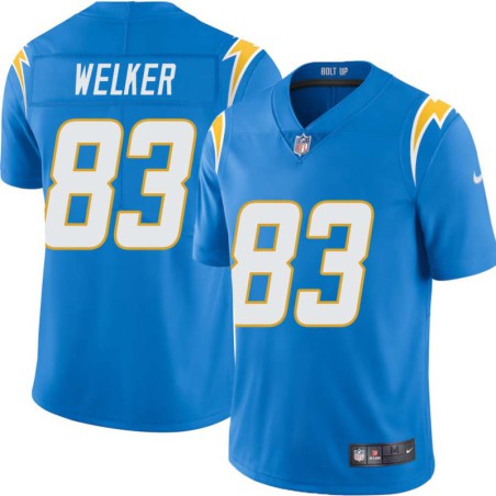 Chargers #83 Wes Welker BOLT UP Powder Blue Jersey