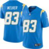 Chargers #83 Wes Welker BOLT UP Powder Blue Jersey