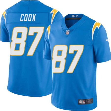 Chargers #87 Jared Cook BOLT UP Powder Blue Jersey