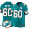 Dolphins #60 Steve Fifita Additional Chest Dolphin Patch Aqua Jersey
