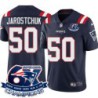 Patriots #50 Ilia Jarostchuk 6X Super Bowl Champions Jersey -Navy