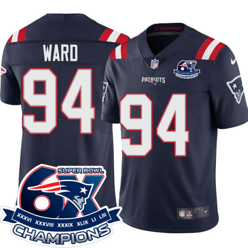 Patriots #94 David Ward 6X Super Bowl Champions Jersey -Navy Patriots #94 David Ward 6X Super Bowl Champions Jersey -Navy
