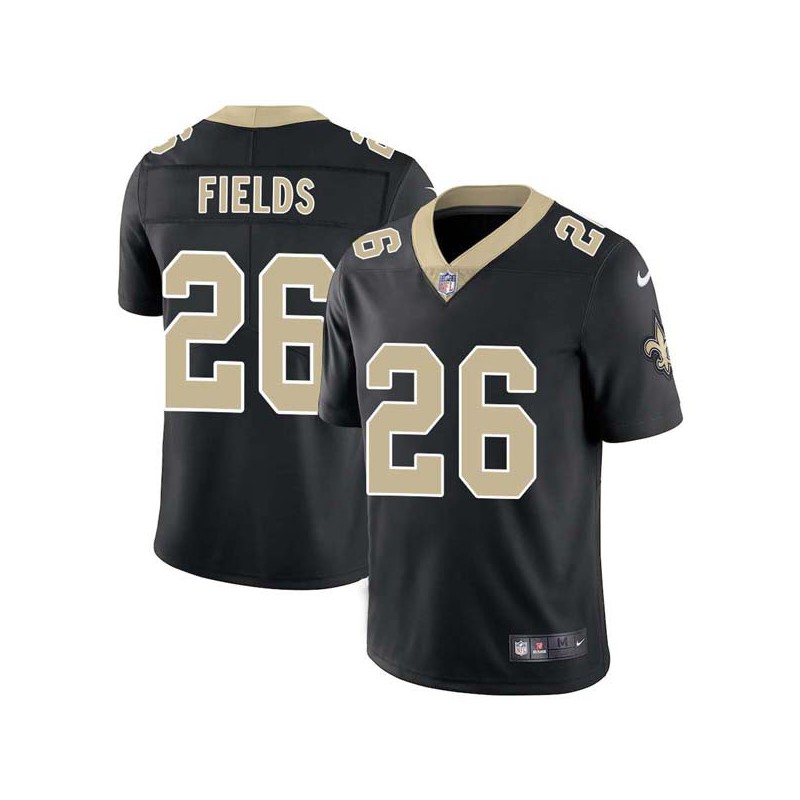 Jitter Fields #26 Saints Authentic Black Jersey