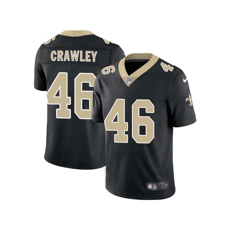 Ken Crawley #46 Saints Authentic Black Jersey