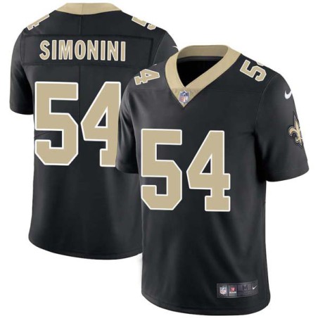 Ed Simonini #54 Saints Authentic Black Jersey