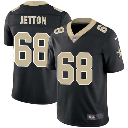 Paul Jetton #68 Saints Authentic Black Jersey