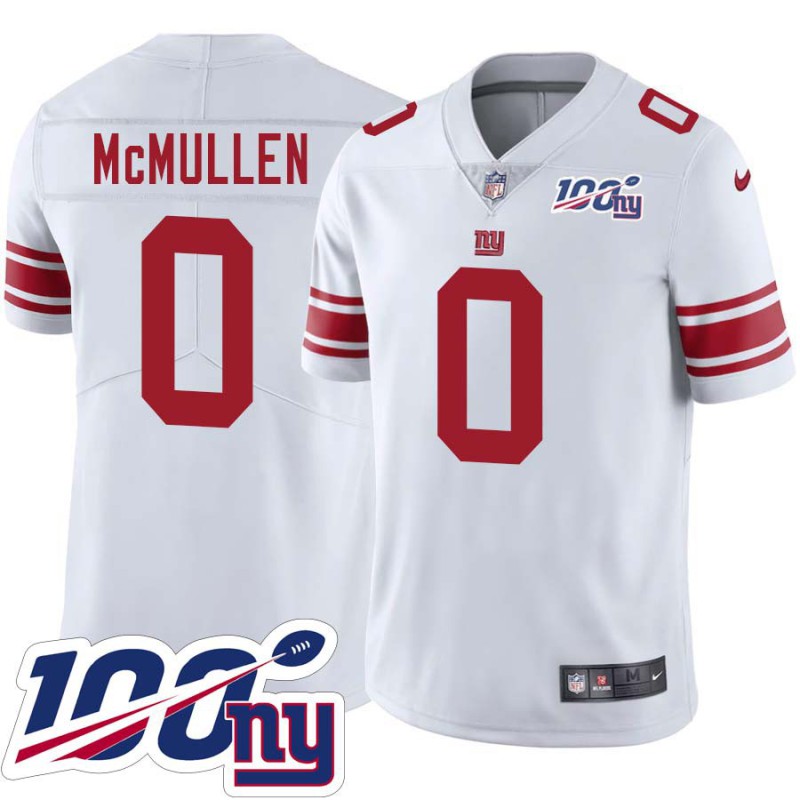 Giants #0 Danny McMullen 2024 100 Year White Jersey Giants #0 Danny McMullen 2024 100 Year White Jersey