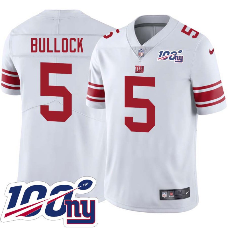 Giants #5 Randy Bullock 2024 100 Year White Jersey Giants #5 Randy Bullock 2024 100 Year White Jersey