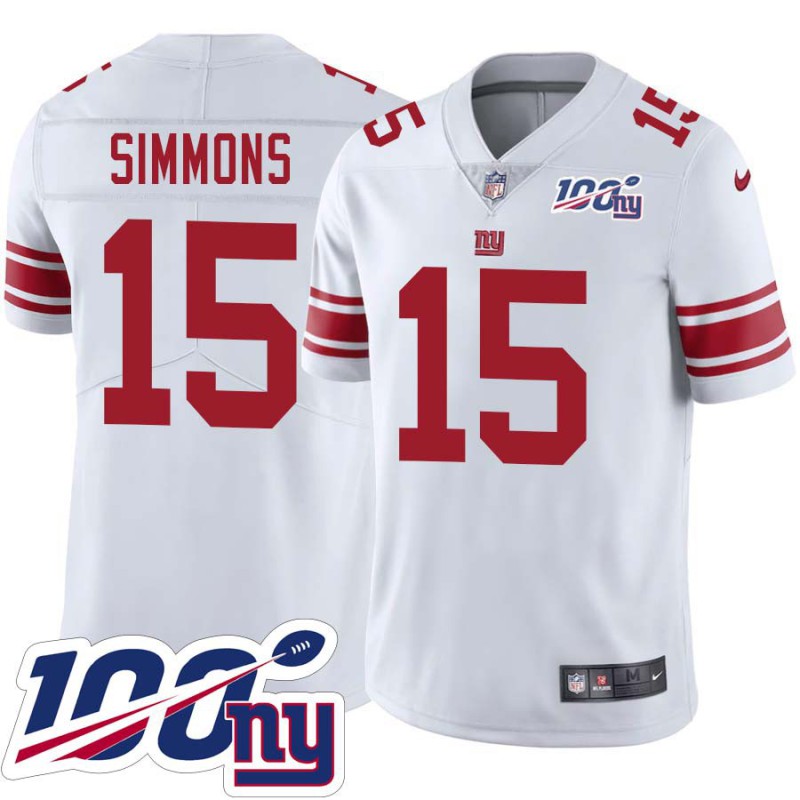 Giants #15 Tony Simmons 2024 100 Year White Jersey Giants #15 Tony Simmons 2024 100 Year White Jersey