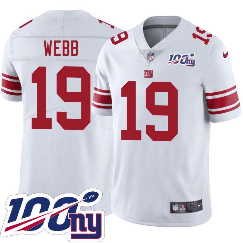 Giants #19 Joe Webb 2024 100 Year White Jersey Giants #19 Joe Webb 2024 100 Year White Jersey