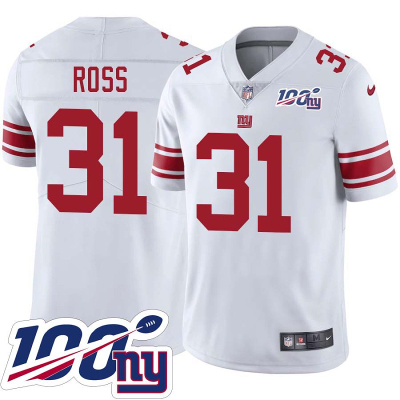 Giants #31 Aaron Ross 2024 100 Year White Jersey Giants #31 Aaron Ross 2024 100 Year White Jersey