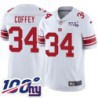 Giants #34 Junior Coffey 2024 100 Year White Jersey