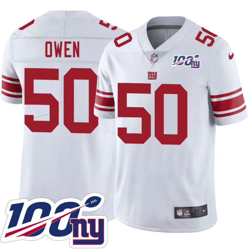 Giants #50 Steve Owen 2024 100 Year White Jersey Giants #50 Steve Owen 2024 100 Year White Jersey