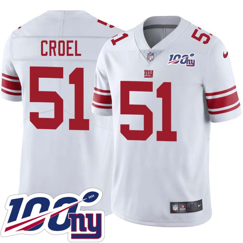 Giants #51 Mike Croel 2024 100 Year White Jersey Giants #51 Mike Croel 2024 100 Year White Jersey