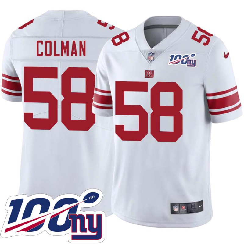 Giants #58 Doug Colman 2024 100 Year White Jersey Giants #58 Doug Colman 2024 100 Year White Jersey