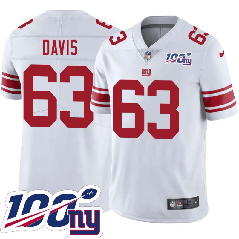 Giants #63 Paul Davis 2024 100 Year White Jersey Giants #63 Paul Davis 2024 100 Year White Jersey