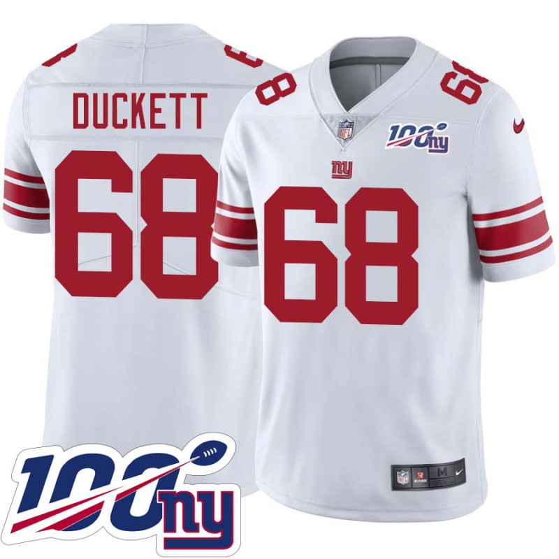 Giants #68 Damane Duckett 2024 100 Year White Jersey Giants #68 Damane Duckett 2024 100 Year White Jersey