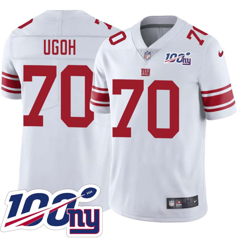 Giants #70 Tony Ugoh 2024 100 Year White Jersey Giants #70 Tony Ugoh 2024 100 Year White Jersey