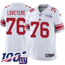 Giants #76 John LoVetere 2024 100 Year White Jersey