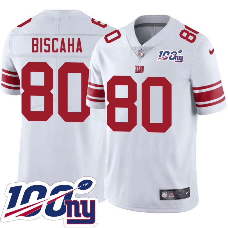 Giants #80 Joe Biscaha 2024 100 Year White Jersey Giants #80 Joe Biscaha 2024 100 Year White Jersey