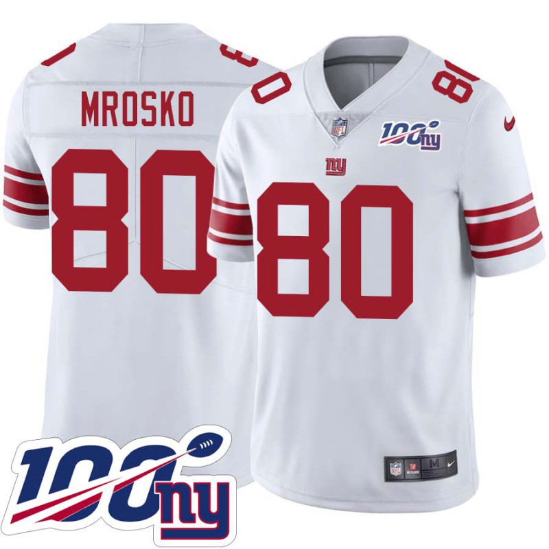 Giants #80 Bob Mrosko 2024 100 Year White Jersey Giants #80 Bob Mrosko 2024 100 Year White Jersey