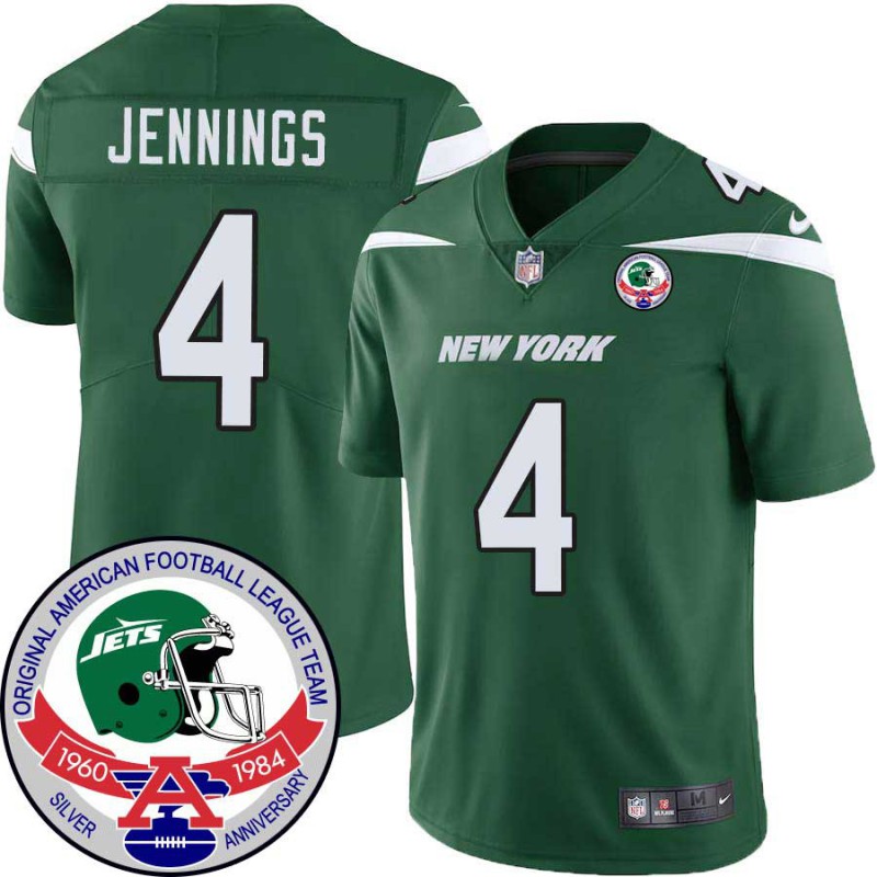 Jets #4 Dave Jennings 1984 Throwback Green Jersey Jets #4 Dave Jennings 1984 Throwback Green Jersey